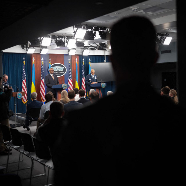 Press brifing u Pentagonu, Llyod Austin, američki ministar obrane

 
