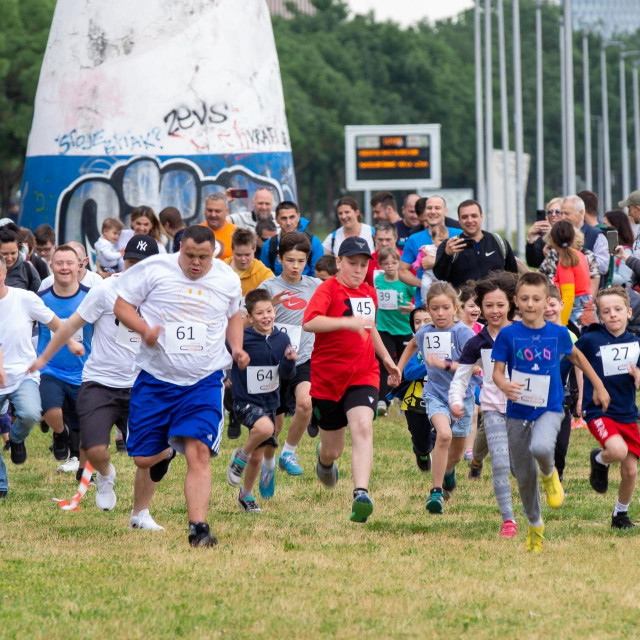 Atmosfera s prošlogodišnje utrke Run for Down, u kojoj su sudjelovala djeca sa sindromom Down