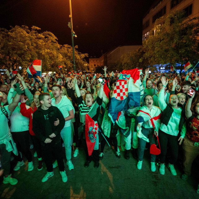 Gledanje finala Eurosonga na ulicama Zagreba