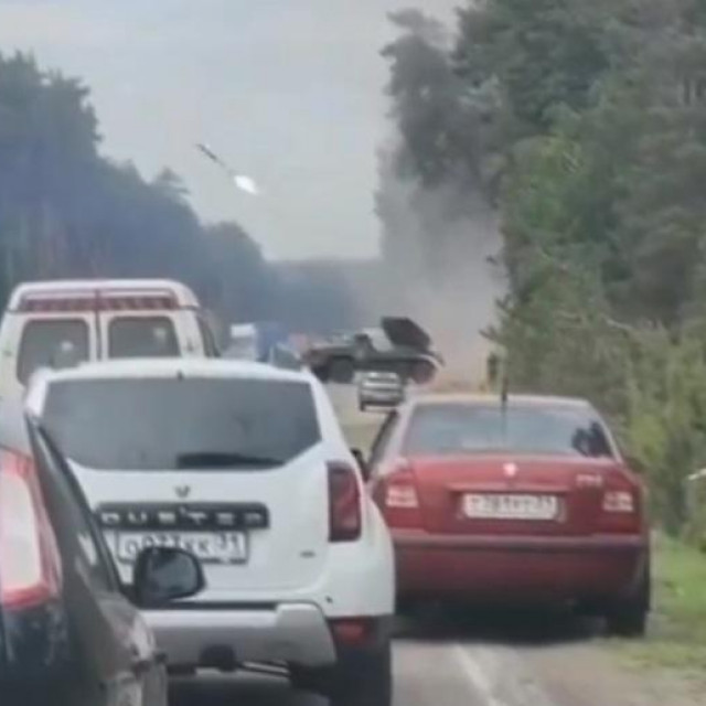 Snimka raketiranja s ceste u Belgorodu
