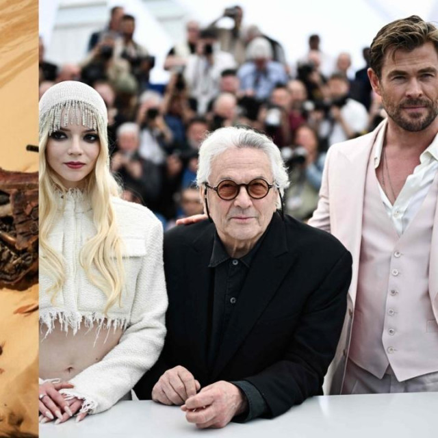 Furiosa je imala premijeru u Cannesu, na fotografiji Anya Taylor-Joy, George Miller i Chris Hemsworth