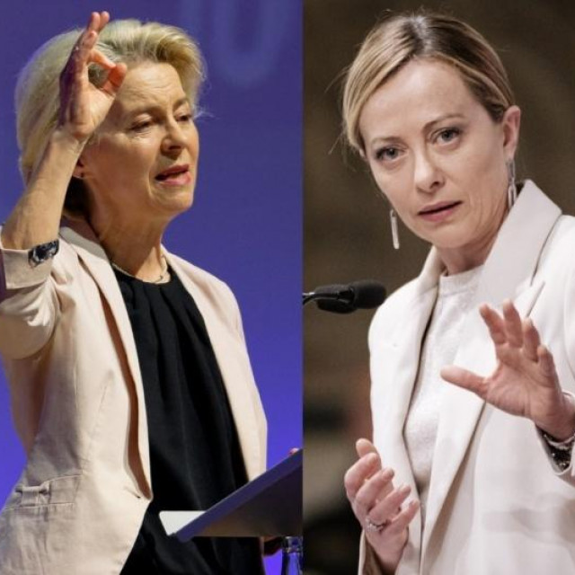 Ursula von der Leyen, Giorgia Meloni, Marine Le Pen