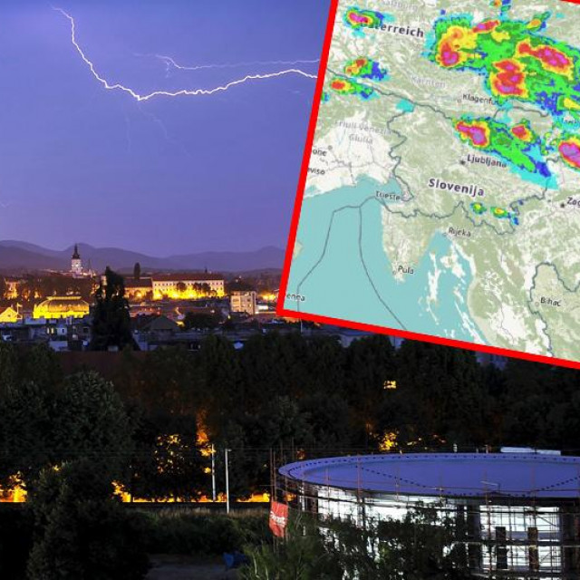 Oluja stiže prema sjeveru Hrvatske