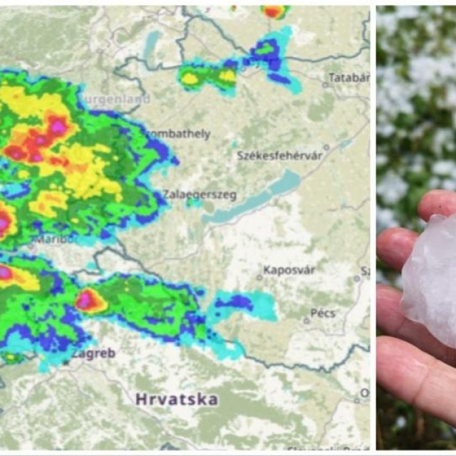Oluja i tuča u Sloveniji koja stiže prema Hrvatskoj