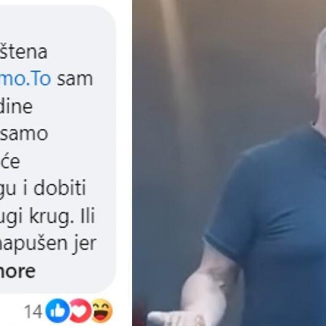 Darko Milinović u kafiću i njegov komentar na Facebooku