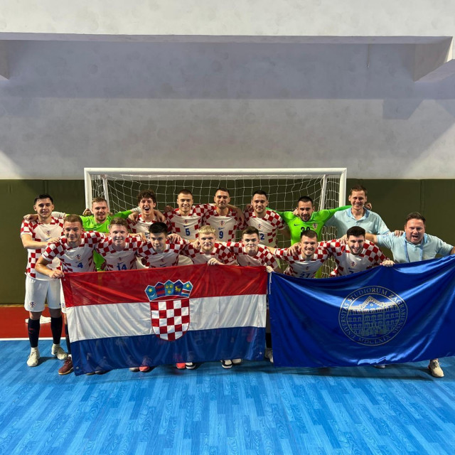 Reprezentacija Sveučilišta u Zagrebu osvojila je za Hrvatsku zlato na Svjetskom studentskom prvenstvu u futsalu