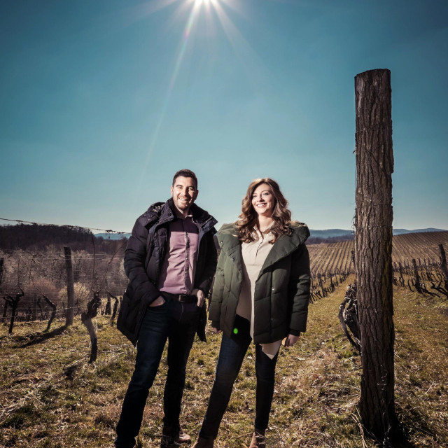 Lucija i Martin Kovačević koji su osmislili brand vina Enosophia