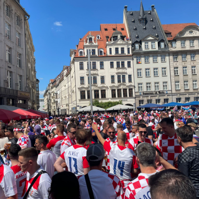 Hrvatski navijači u Leipzigu