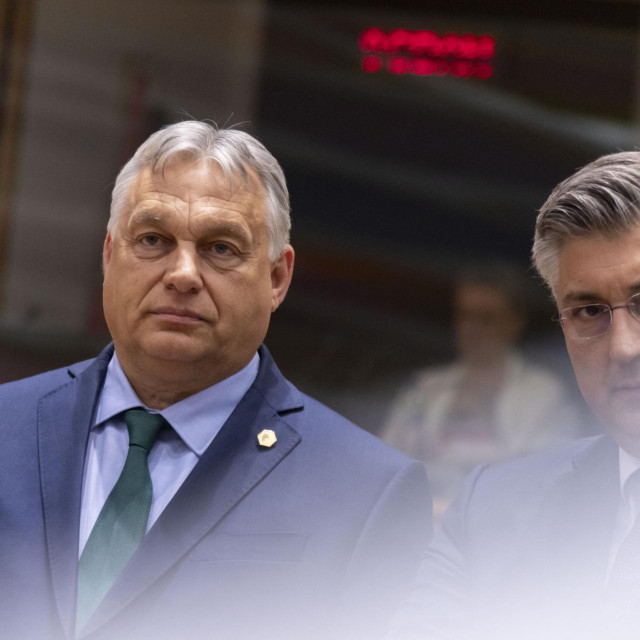 Viktor Orban i Andrej Plenković u Bruxellesu