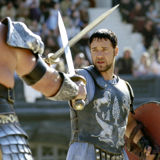 Russell Crowe kao Maximus u Gladiator (2000.), film Ridleyja Scotta