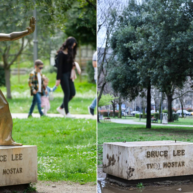Spomenik Bruce Leeju u Mostaru