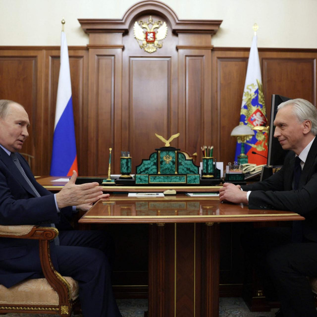 Plinska strategija - ruski predsjednik Vladimir Putin i jedan od čelnika Gazproma Alexander Dyukov za ovotjednog sastanka u Kremlju