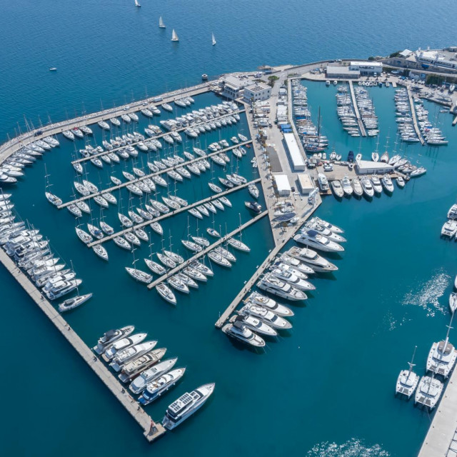 ACI Marina Split, aerial photography taken during the daylight.