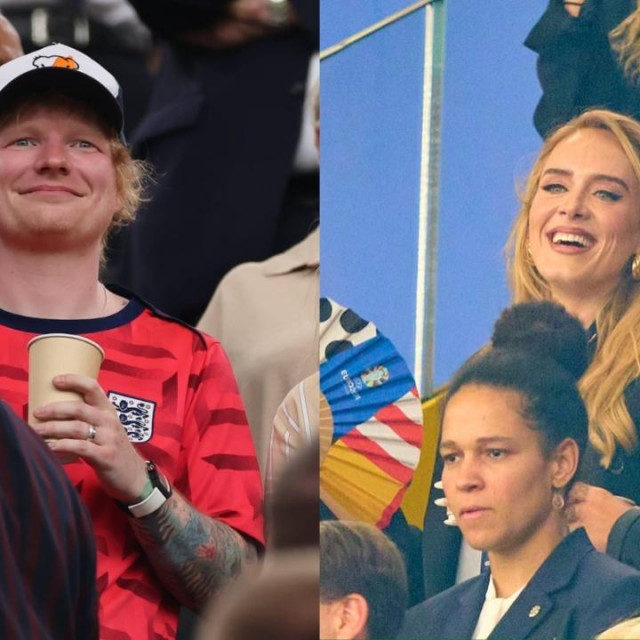 Adele i Ed Sheeran na Euru 2024.