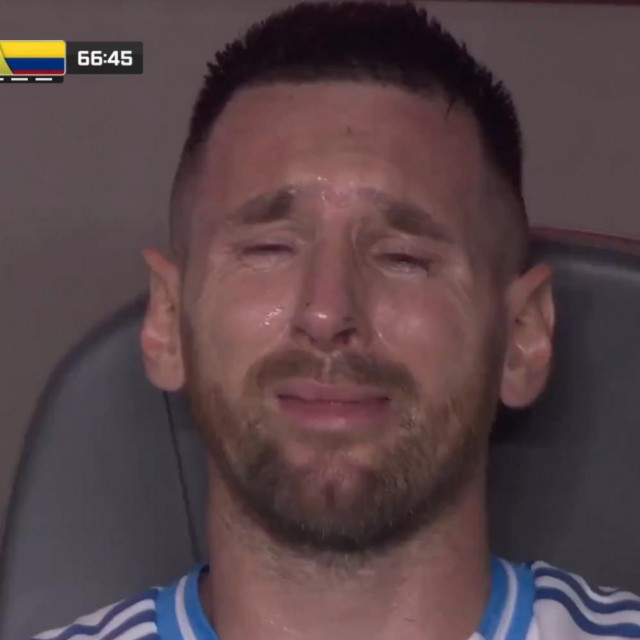 Lionel Messi plače nakon ozljede