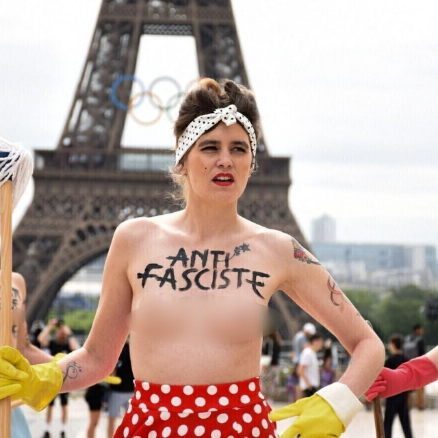 Prosvjed feministkinja u Parizu, arhivska fotografija