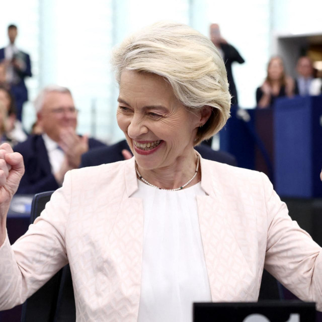 Ursula von der Leyen nakon što je dobila potporu za novi mandat