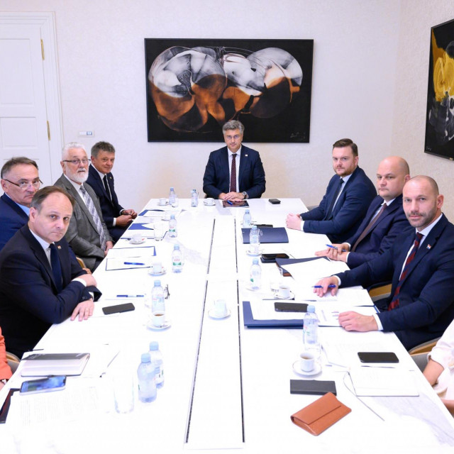 Sastanak predsjednika Vlade Republike Hrvatske Andreja Plenkovića s glavnim državnim odvjetnikom Ivanom Turudićem