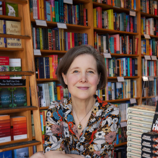 Književnica Ann Patchett snimljena u svojoj knjižari u Nashvilleu Parnassus Books