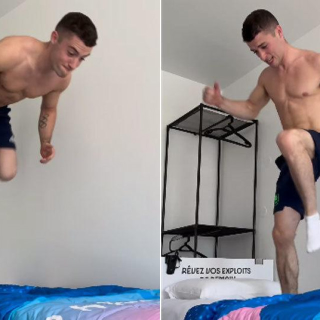 Irski gimnastičar testira krevet
