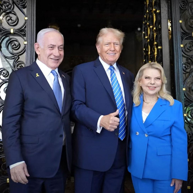 Benjamin Netanyahu, Donald Trump i Sara Netanyahu