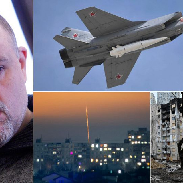 Igor Tabak; MiG 31 s projektilom Kinžal; prizori iz Belgoroda; prizor iz Kijeva