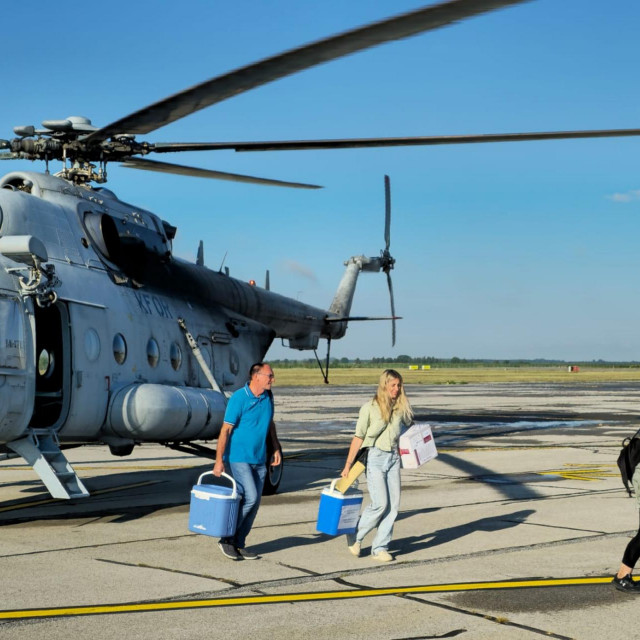 Helikopter Mi-171 Sh obavio je prijevoz transplantacijskog organa (srca) na relaciji Zagreb - Osijek - Zagreb