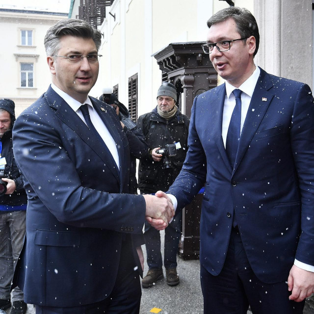 Andrej Plenković i Aleksandar Vučić