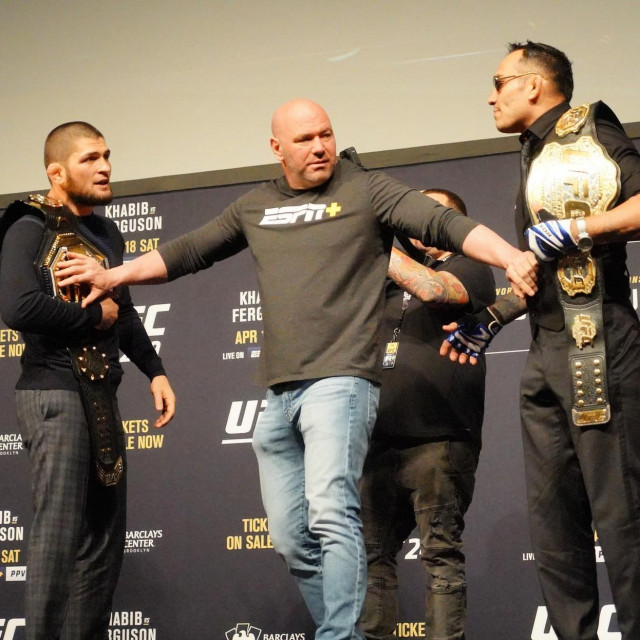 Khabib Nurmagomedov, Dana White i Tony Ferguson