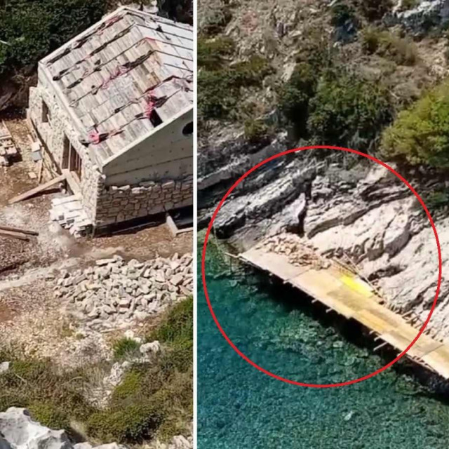 Betoniranje rive na Korčuli