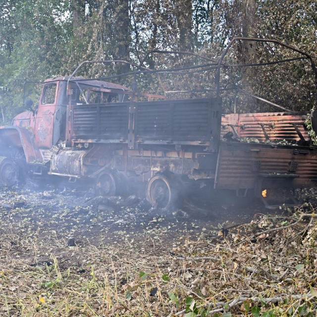 Uništeni kamion u oblasti Kursk