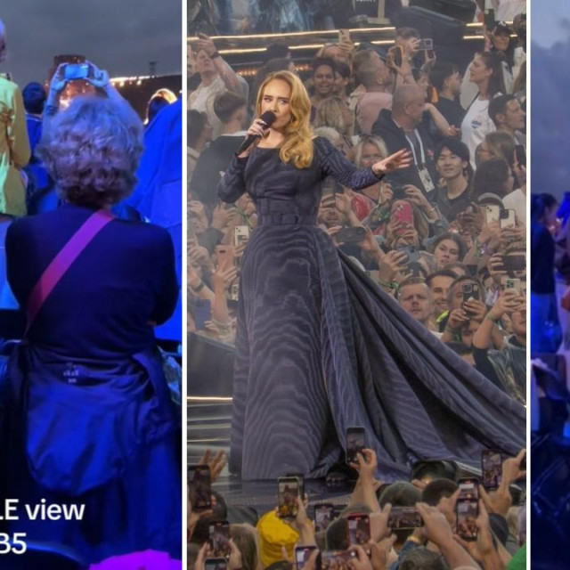 Adele koncert i fanovi na stolcima