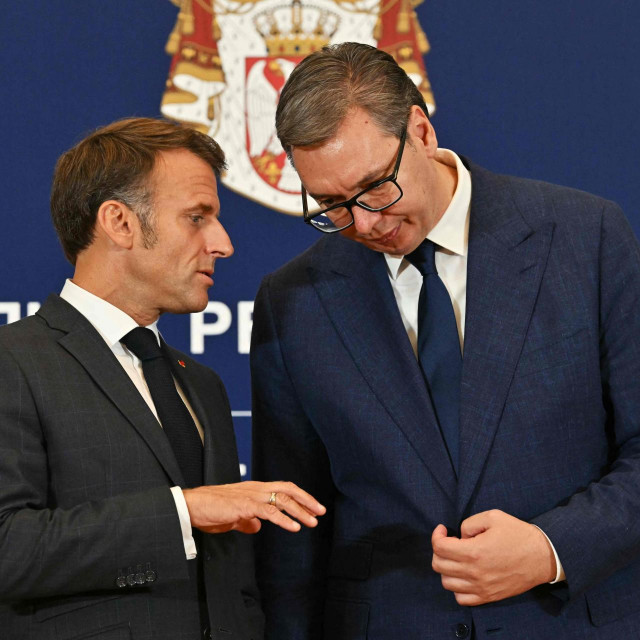 Emmanuel Macron i Aleksandar Vučić