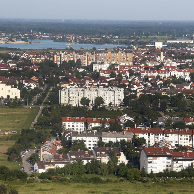 Grad Velika Gorica snimljena iz zraka