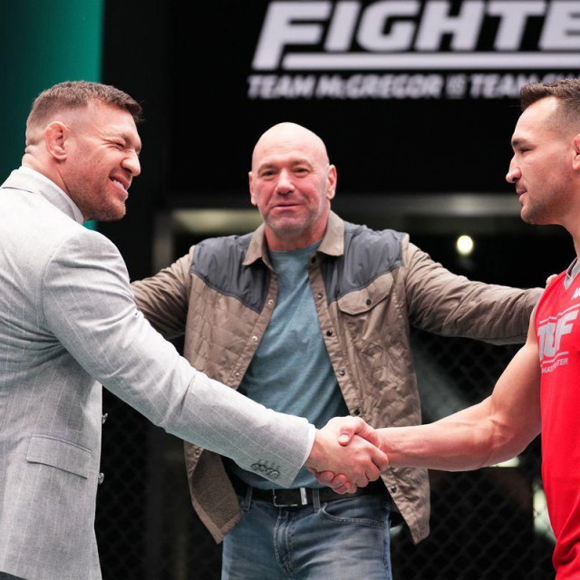 Conor McGregor, Dana White i Michael Chandler