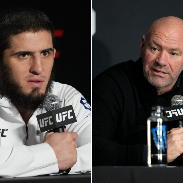 Islam Makhachev i Dana White