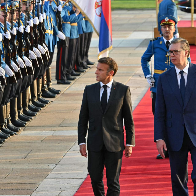 Emmanuel Macron i Aleksandar Vučić 