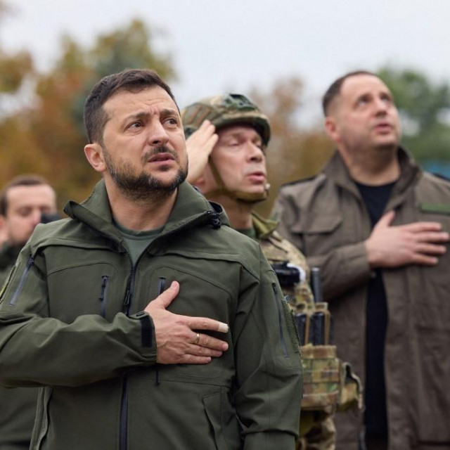 Volodimir Zelenski Oleksandr Sirski i Andrije Jermak