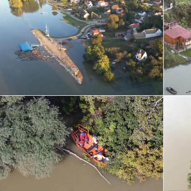 Visok vodostaj Dunava u centru Batine