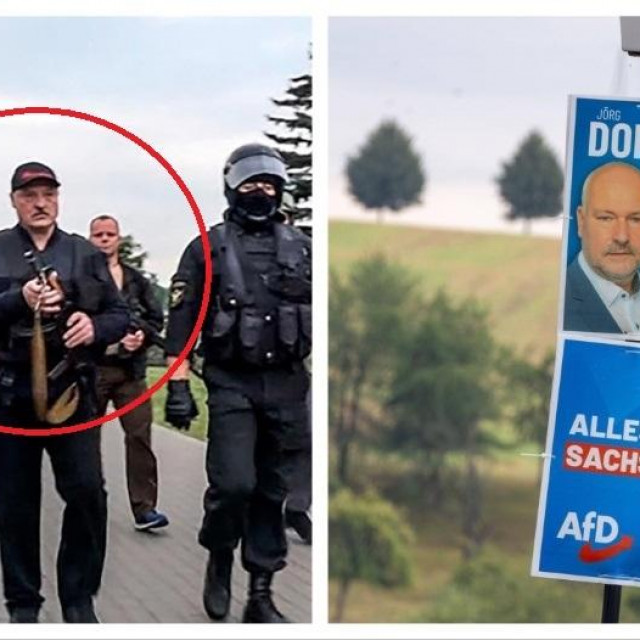 Aleksandar Lukašenko, Jorg Dornau na plakatu AfD-a