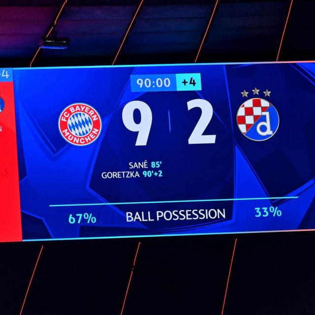 Bayern pobijedio Dinamo rezultatom 9:2