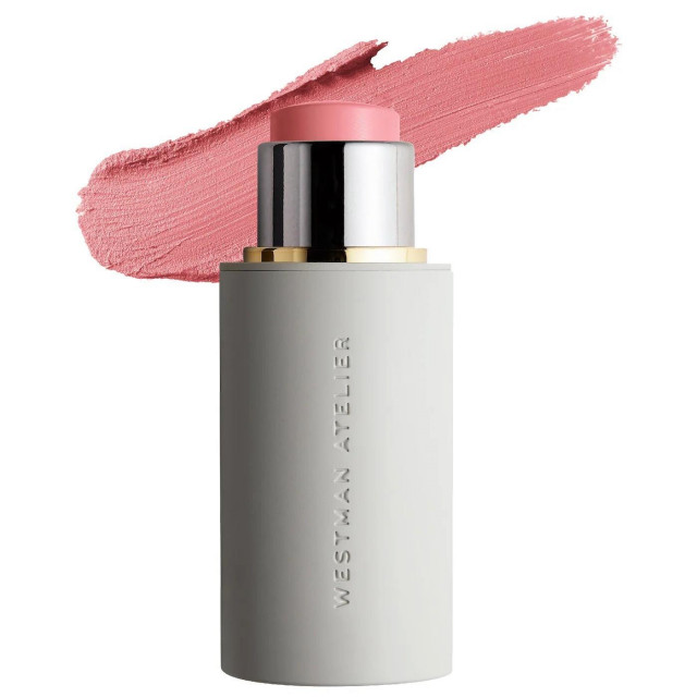 Westman Atelier Baby Cheeks Lip + Cheek Cream Blush Stick rumenilo u nijansi Petal (55 eura)