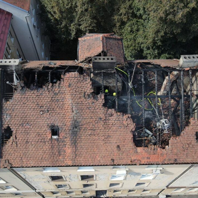 požar u Cankarevoj u Zagrebu