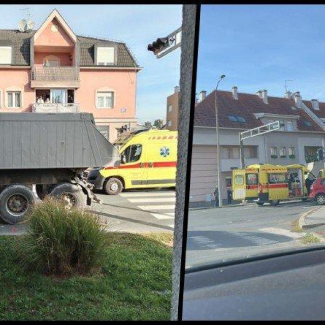 Sudar automobila i kamiona u Bjelovaru