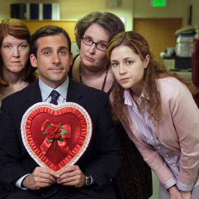 Serija The Office: Angela Kinsey, Kate Flannery, Steve Carell, Phyllis Smith i Jenna Fisher