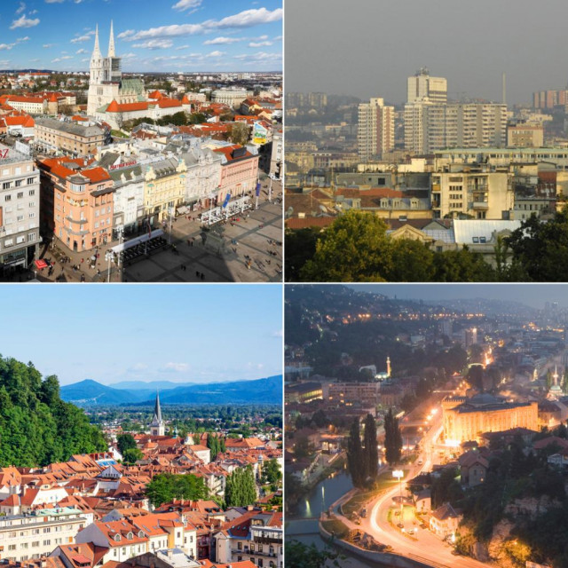 Zagreb, Beograd, Ljubljana, Sarajevo