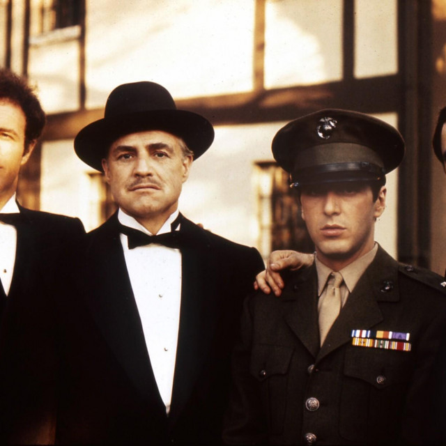 James Caan, Marlon Brando, Al Pacino i John Cazale u ‘The Godfatheru‘