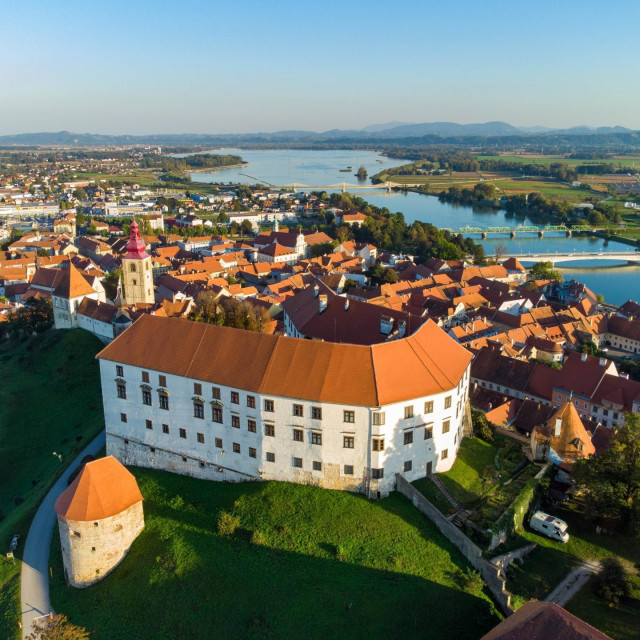 Ptuj castle and city in northern Slovenia