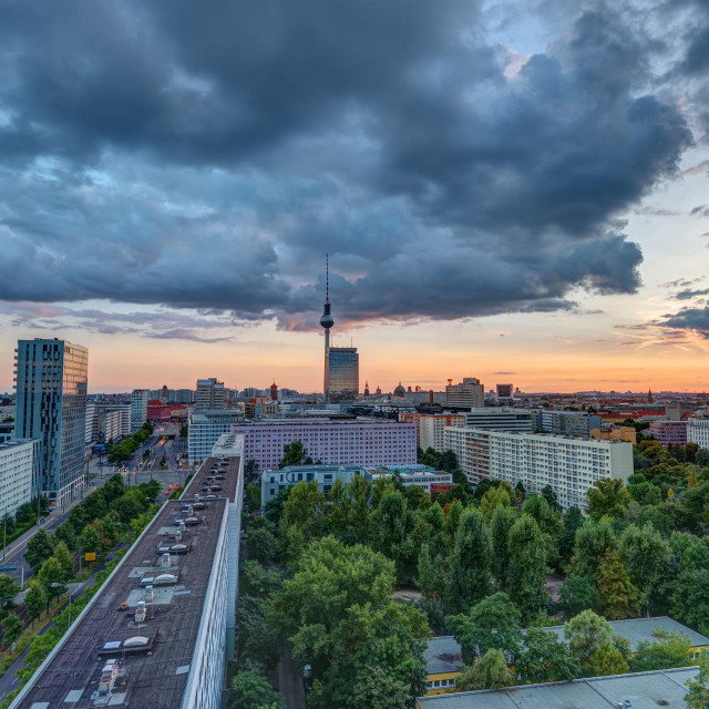 Berlin, panorama, ilustracija