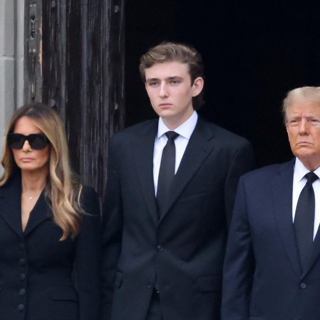 Melania, Barron i Donald Trump